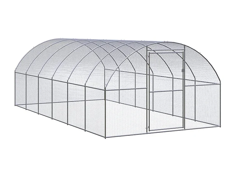 Poulailler d'extérieur 3x6x2 m Acier galvanisé