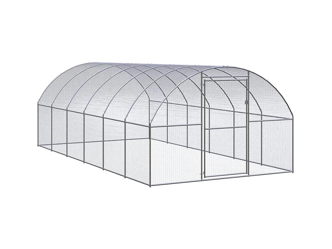 Poulailler d'extérieur 3x6x2 m Acier galvanisé