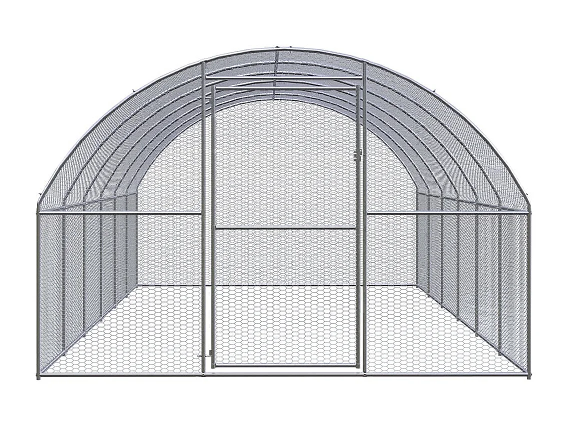 Poulailler d'extérieur 3x6x2 m Acier galvanisé