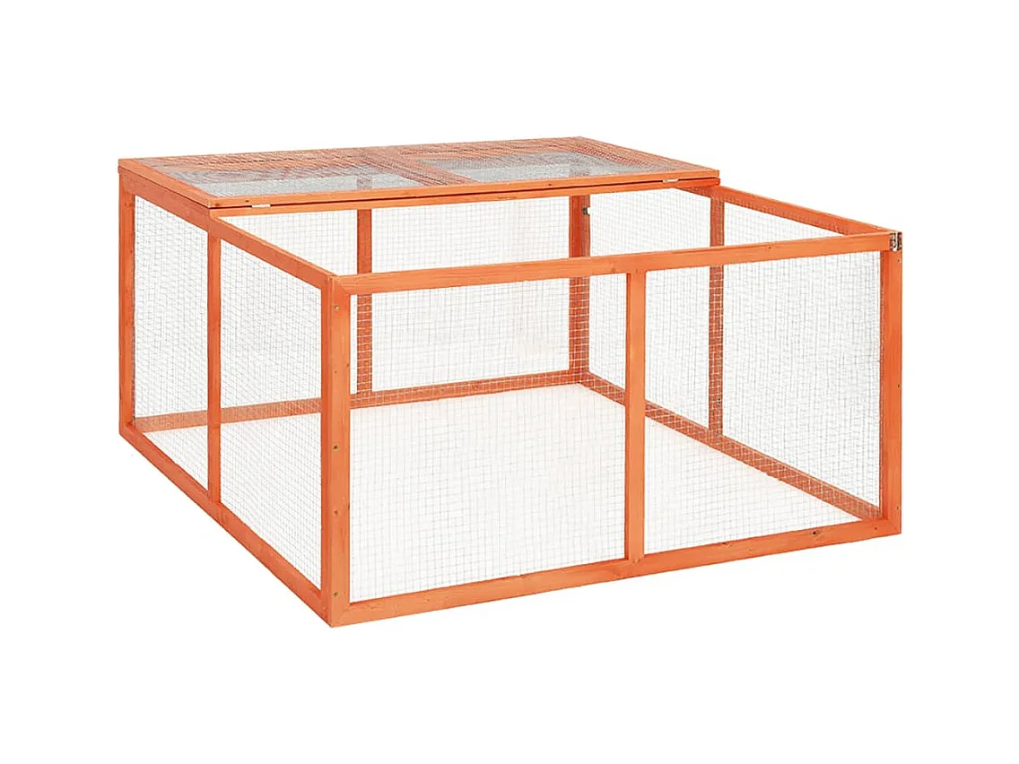 Clapier 124x120x60 cm Bois de sapin massif