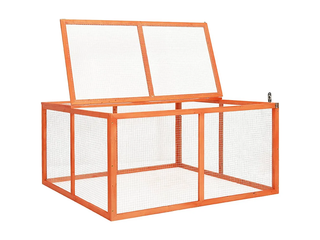 Clapier 124x120x60 cm Bois de sapin massif