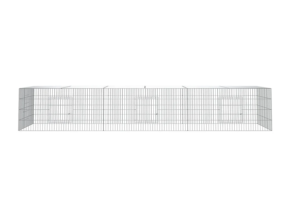 Kaninchenkäfig 3 Paneele 325x109x54 cm Verzinktes Eisen
