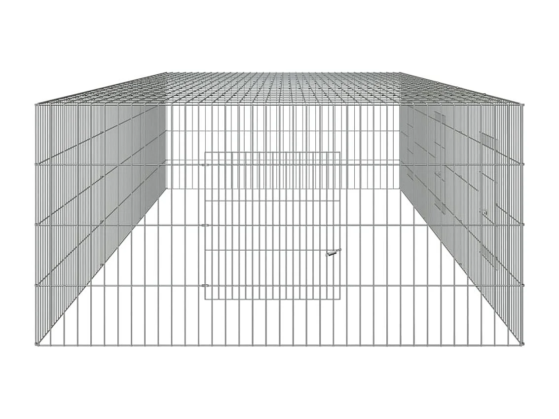 Kaninchenkäfig 3 Paneele 325x109x54 cm Verzinktes Eisen