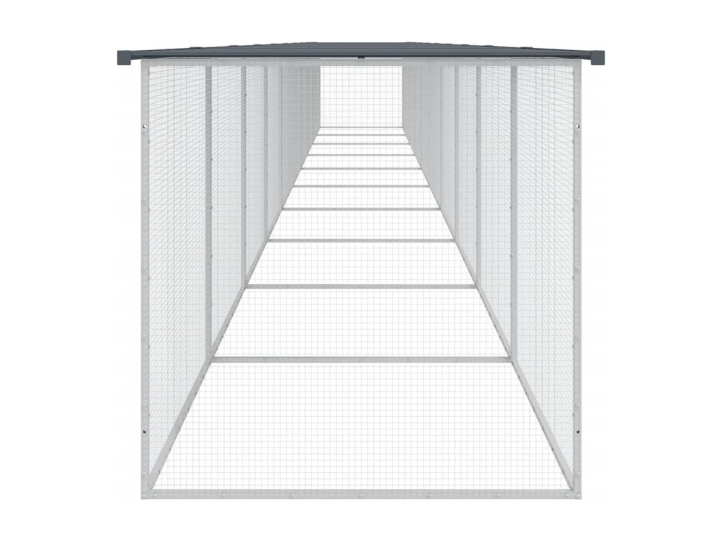 Galinheiro com telhado antracite 1003x98x90 cm aço galvanizado