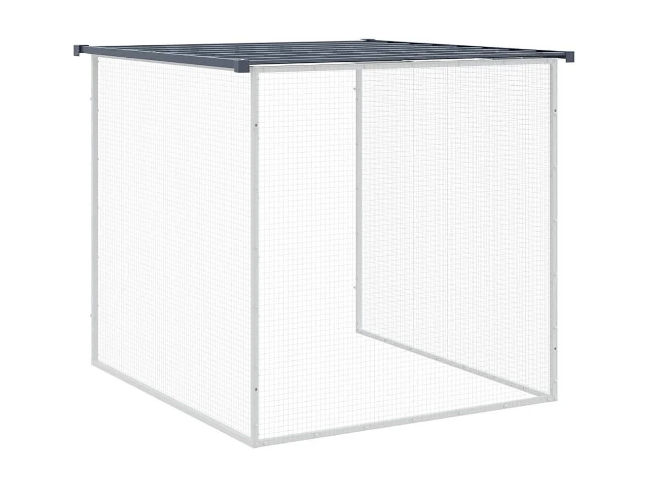 Galinheiro com telhado antracite 1003x98x90 cm aço galvanizado