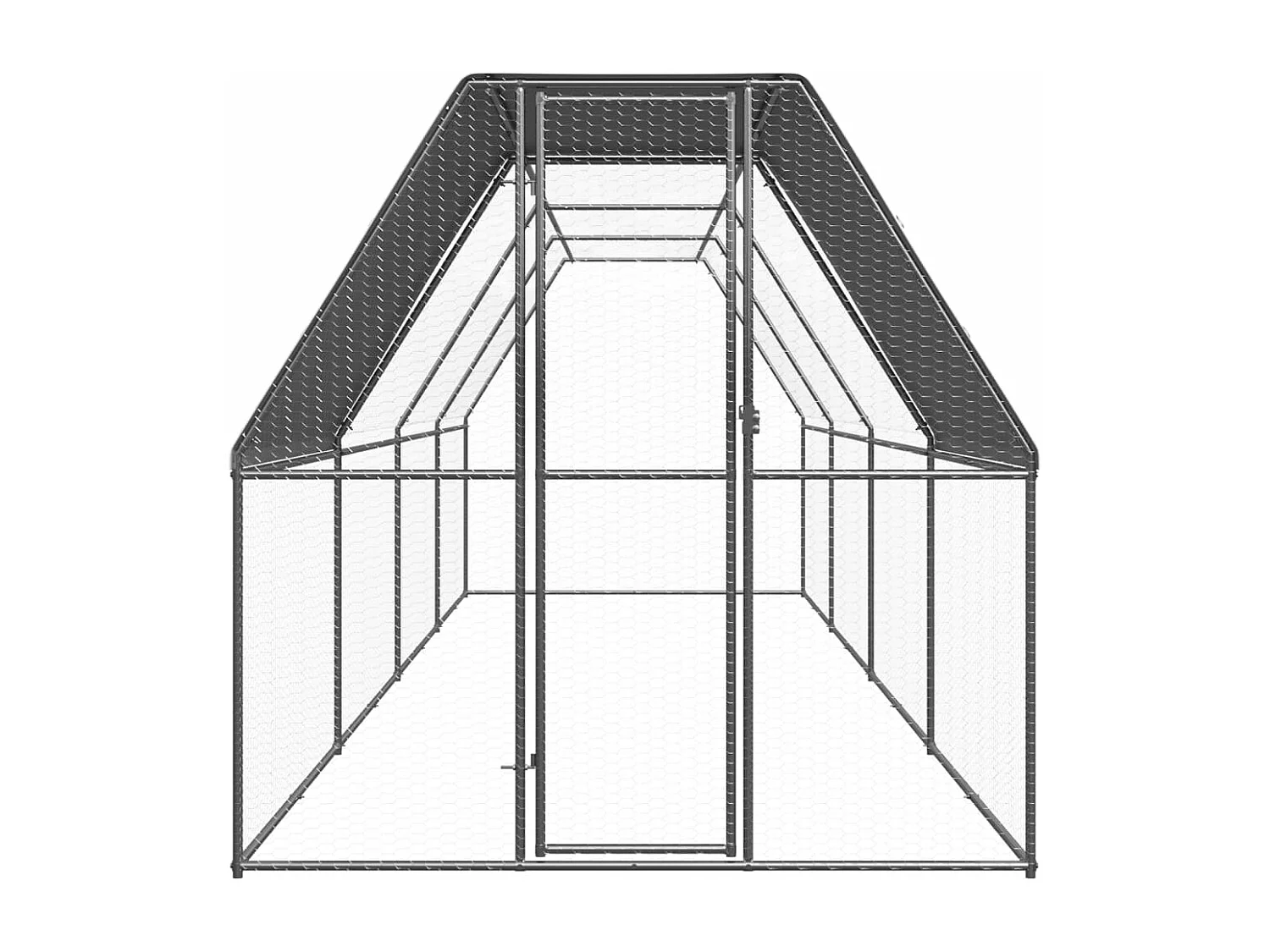 Poulailler d'extérieur 2x8x2 m Acier galvanisé