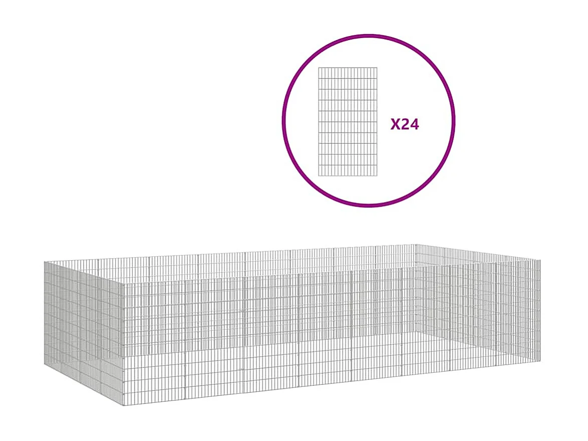 Tiergehege in Freiheit 24 verzinkte Eisenplatten