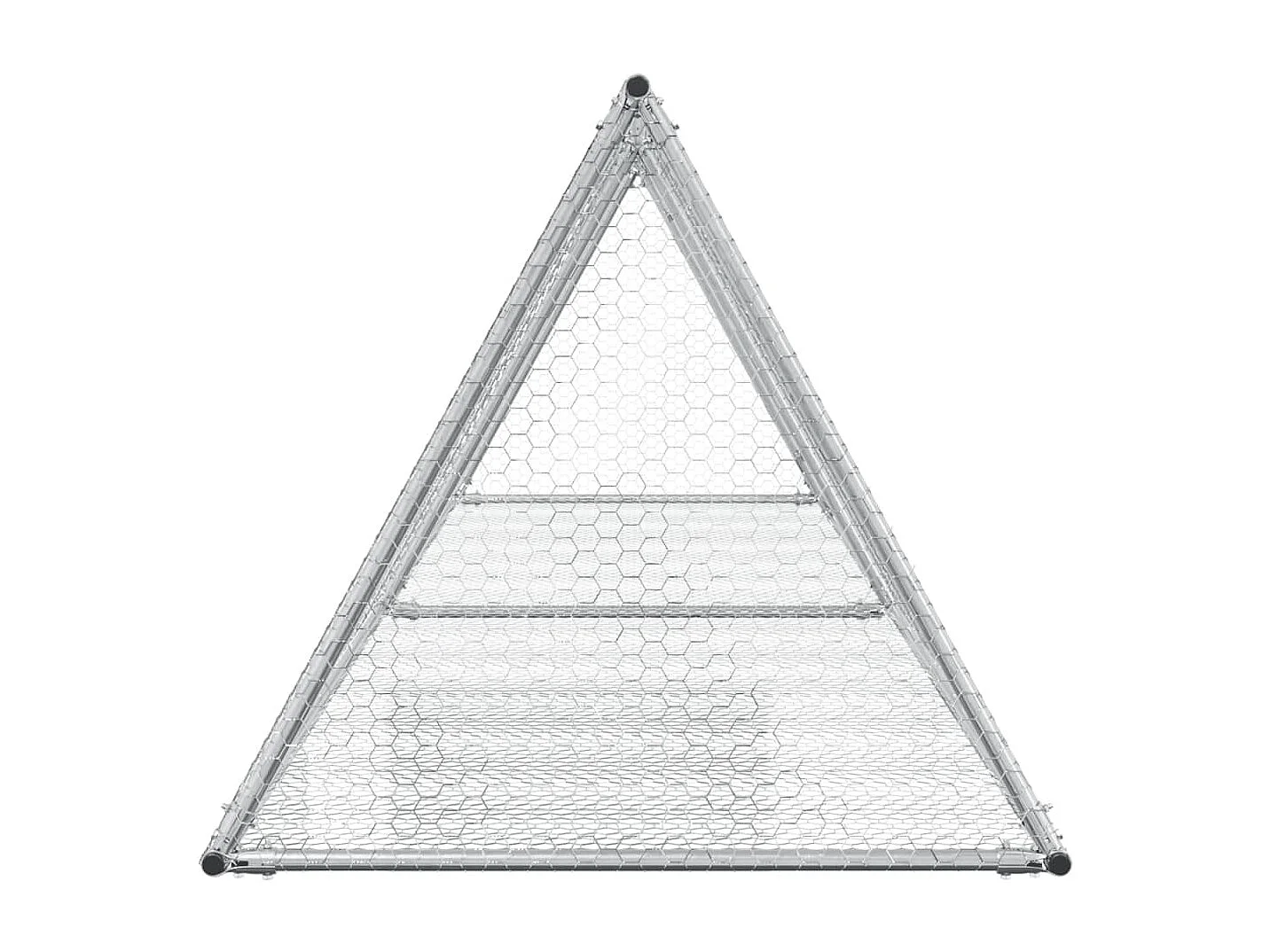 Clapier argenté 400x105x91 cm acier galvanisé