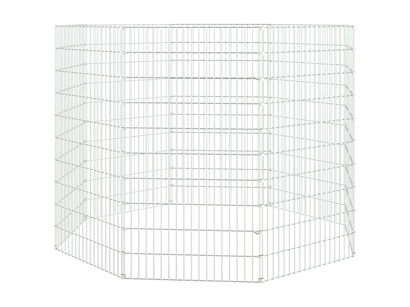 Recinto para animais soltos 8 painéis 54x100 cm ferro galvanizado