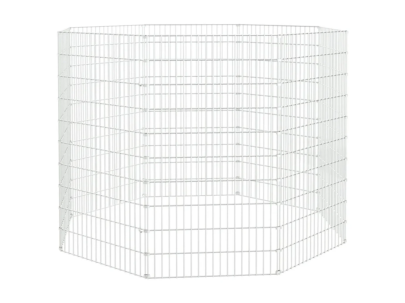 Recinto para animais soltos 8 painéis 54x100 cm ferro galvanizado