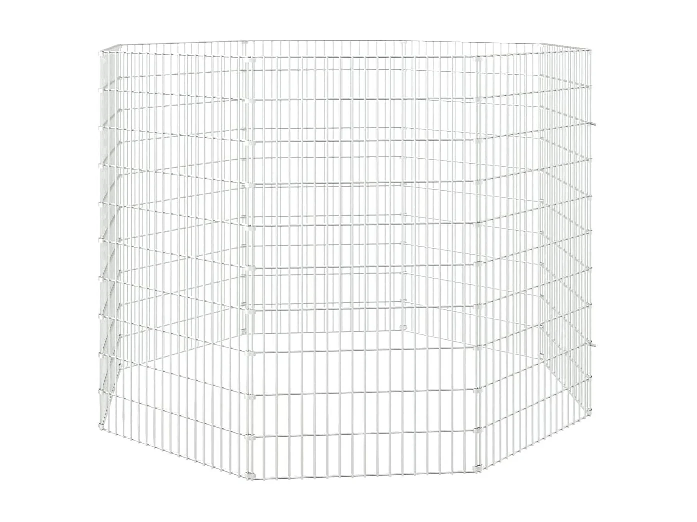 Recinto para animais soltos 8 painéis 54x100 cm ferro galvanizado