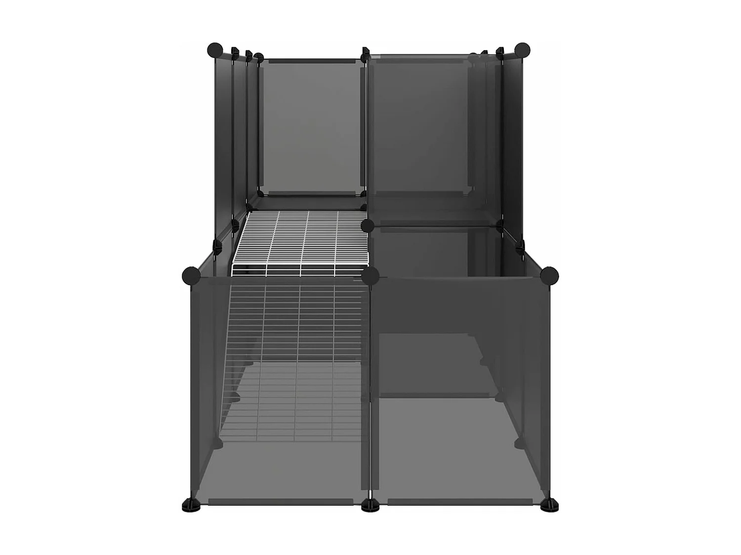 Cage pour petits animaux Noir 142x74x93 cm PP et Acier