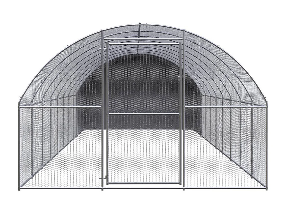 Hühnerstall für draußen 3x10x2 m Verzinkter Stahl