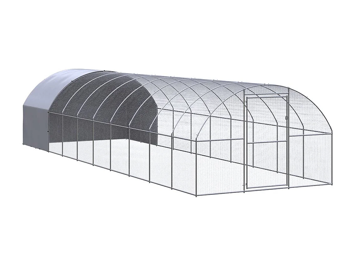 Poulailler d'extérieur 3x10x2 m Acier galvanisé
