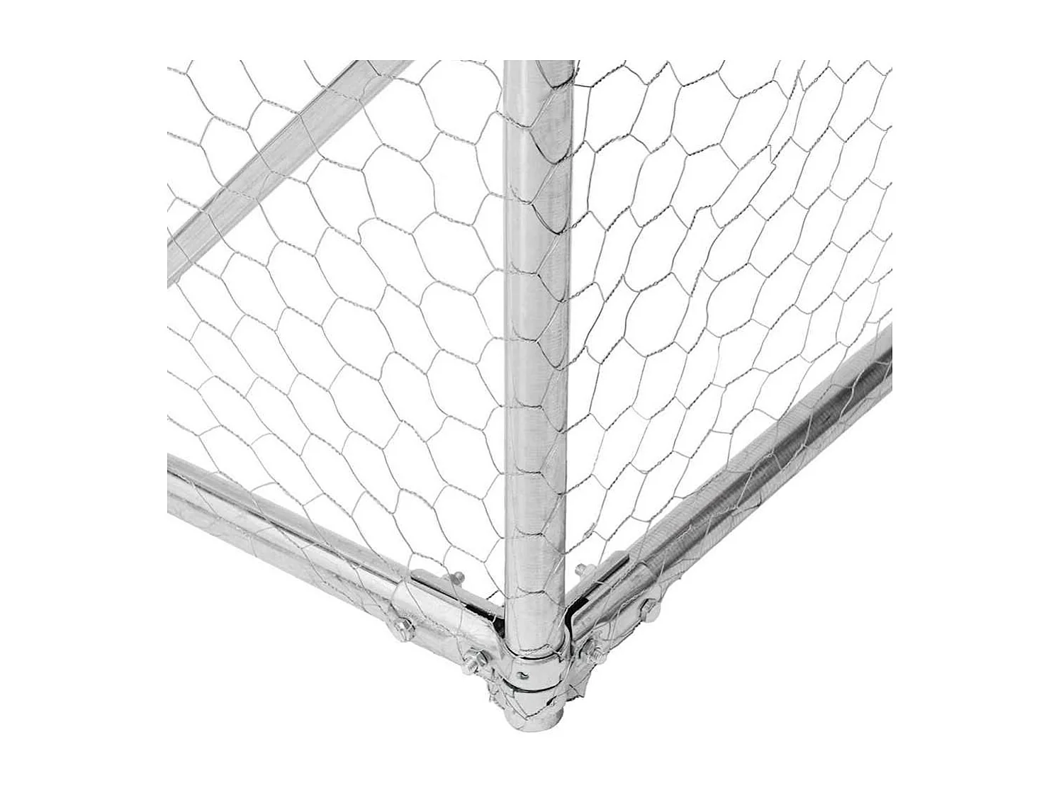 Pollaio 2,5x8x2,25 m in acciaio zincato