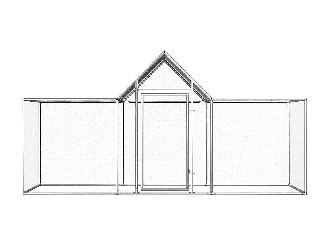 Poulailler 3 x 1 x 1,5 m Acier galvanisé