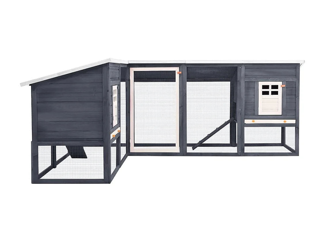 Contenitori da esterno con binario Grigio e bianco Abete