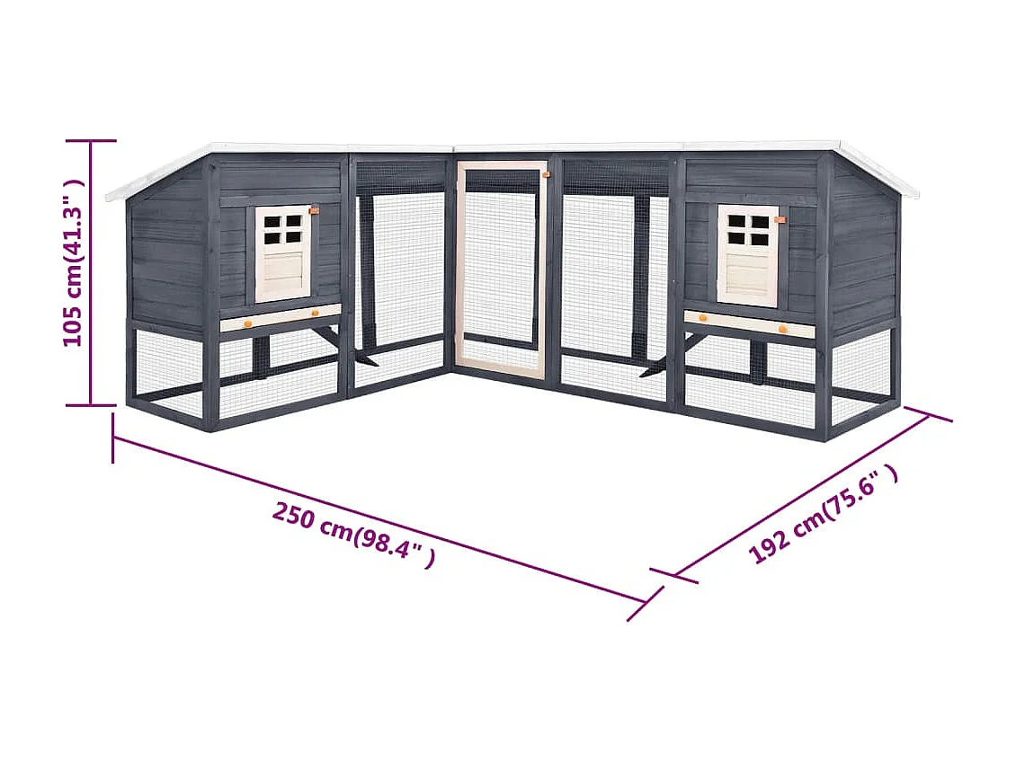 Contenitori da esterno con binario Grigio e bianco Abete