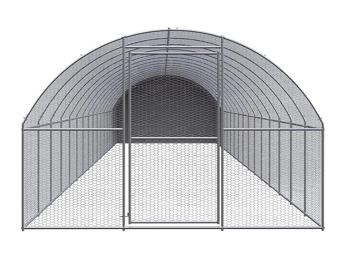 Poulailler d'extérieur 3x16x2 m Acier galvanisé