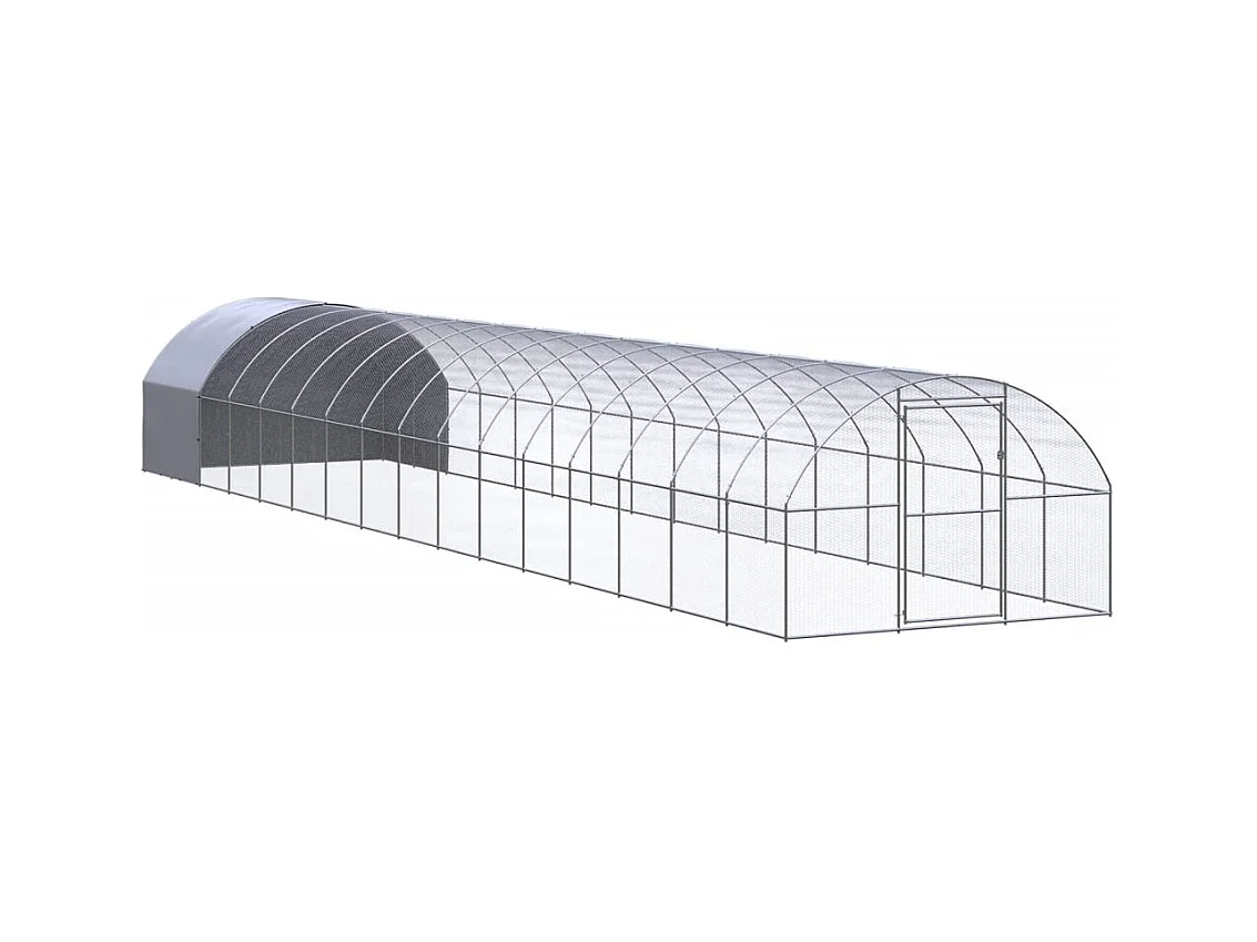 Poulailler d'extérieur 3x16x2 m Acier galvanisé