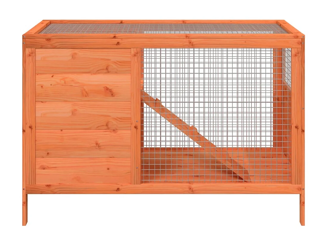 Brauner Stall 103x44x69,5 cm massives Kiefernholz