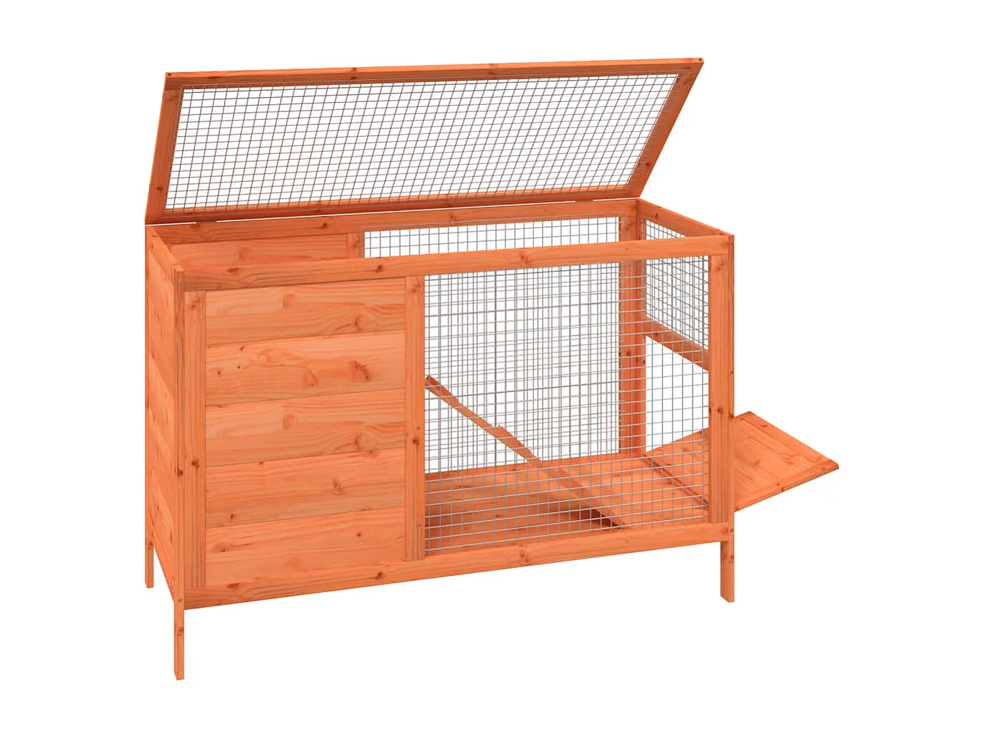 Brauner Stall 103x44x69,5 cm massives Kiefernholz