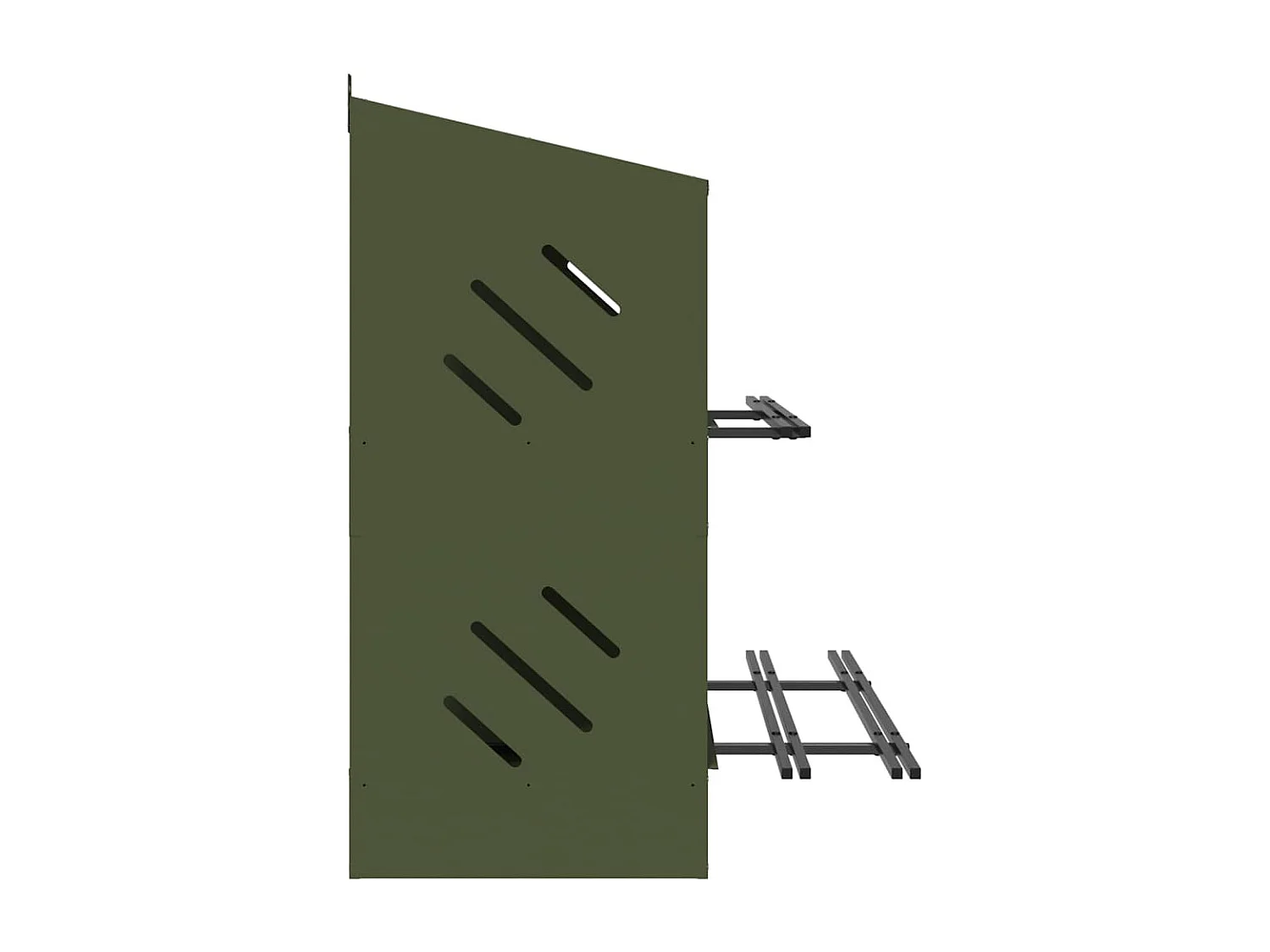 Nichoir à poules avec 8 compartiments vert olive métal