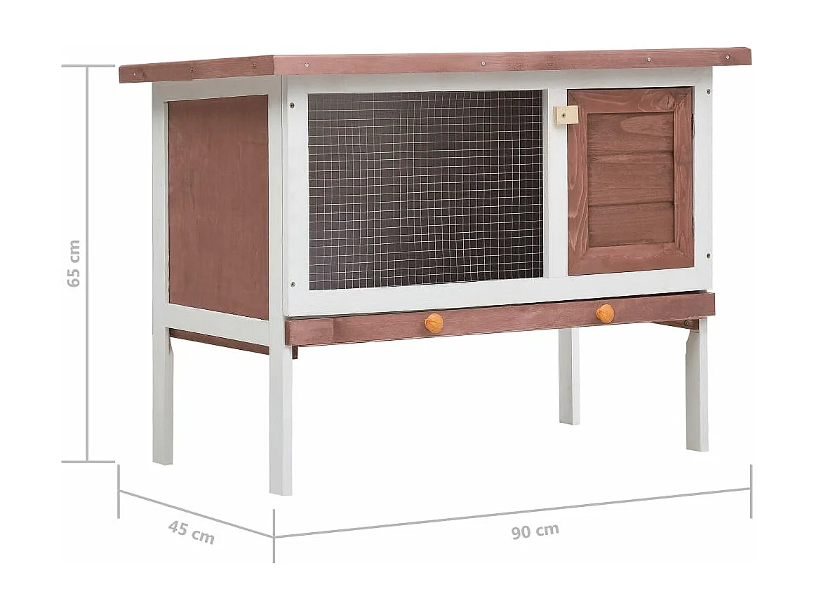 Contenitori da esterno 1 piano Legno marrone