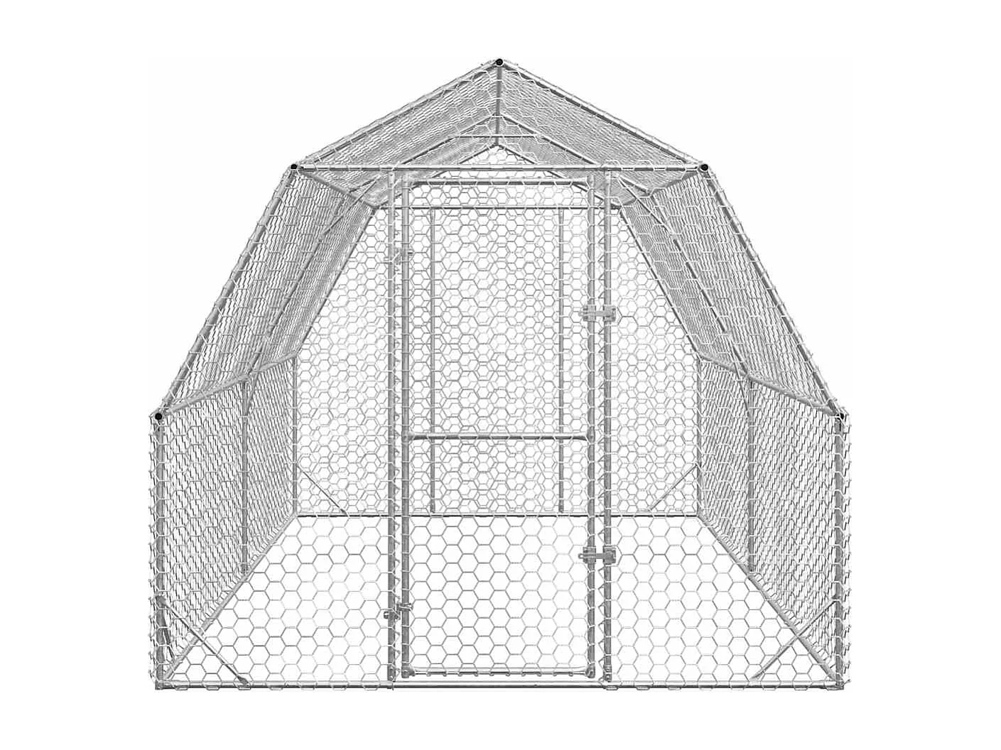 Pollaio 2,5x4x2,25 m in acciaio zincato