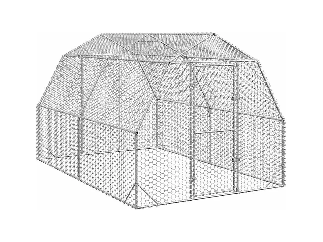 Pollaio 2,5x4x2,25 m in acciaio zincato