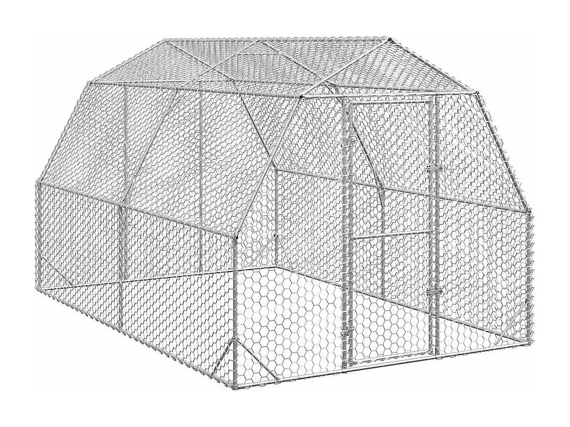Pollaio 2,5x4x2,25 m in acciaio zincato