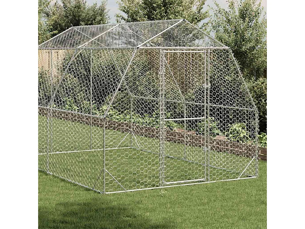 Pollaio 2,5x4x2,25 m in acciaio zincato