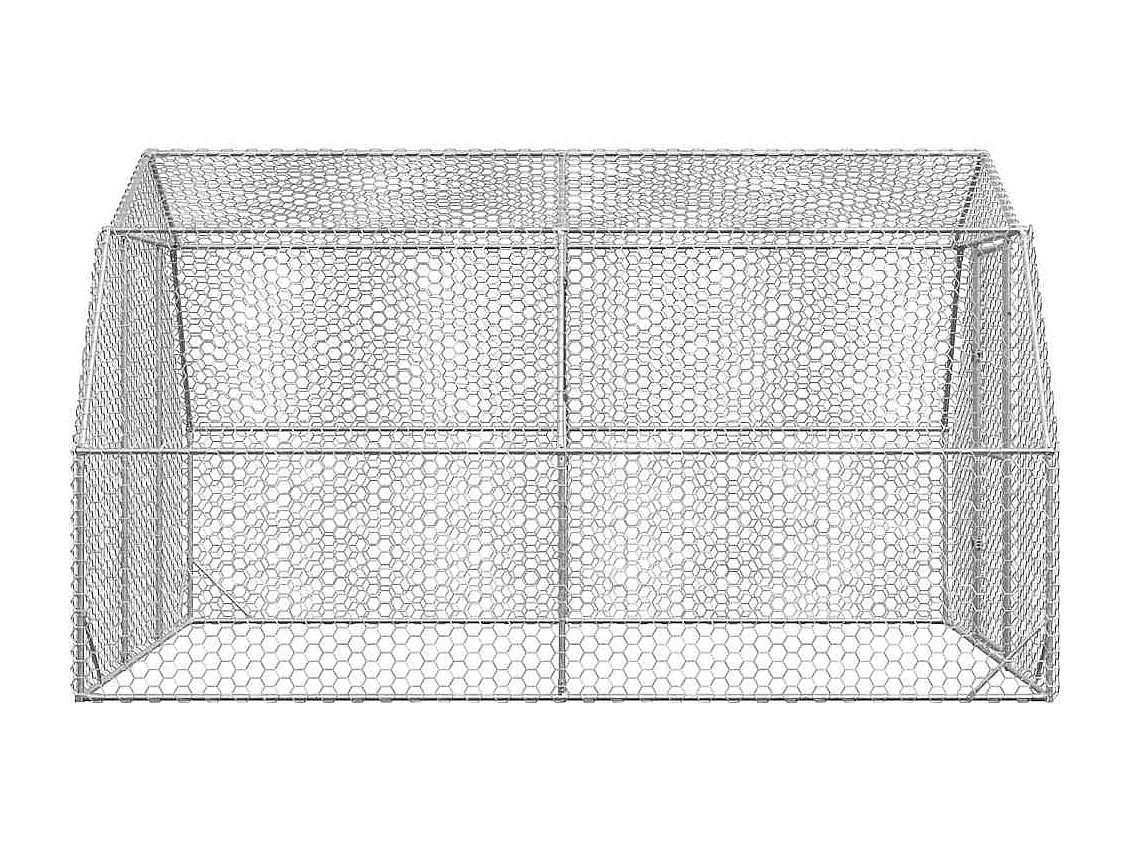 Pollaio 2,5x4x2,25 m in acciaio zincato
