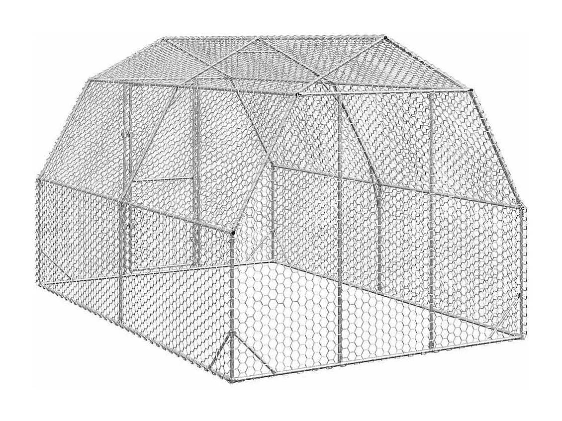 Pollaio 2,5x4x2,25 m in acciaio zincato