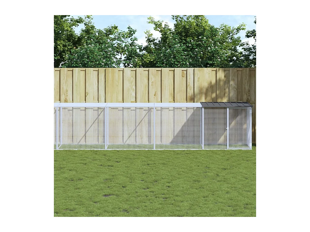 Poulailler avec toit anthracite 803x98x90 cm acier galvanisé