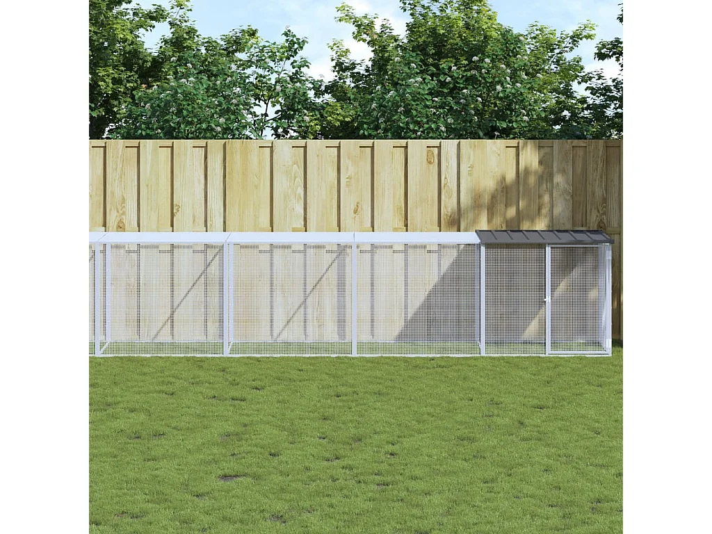 Poulailler avec toit anthracite 803x98x90 cm acier galvanisé