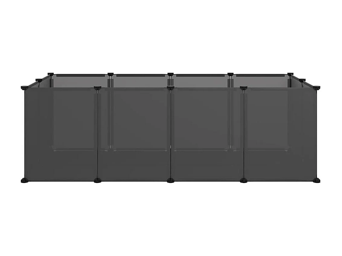 Cage pour petits animaux Noir 144x74x46,5 cm PP et Acier