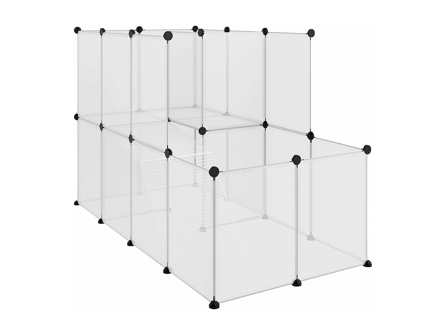 Gaiola para pequenos animais Transparente 142x74x93 cm PP e Aço