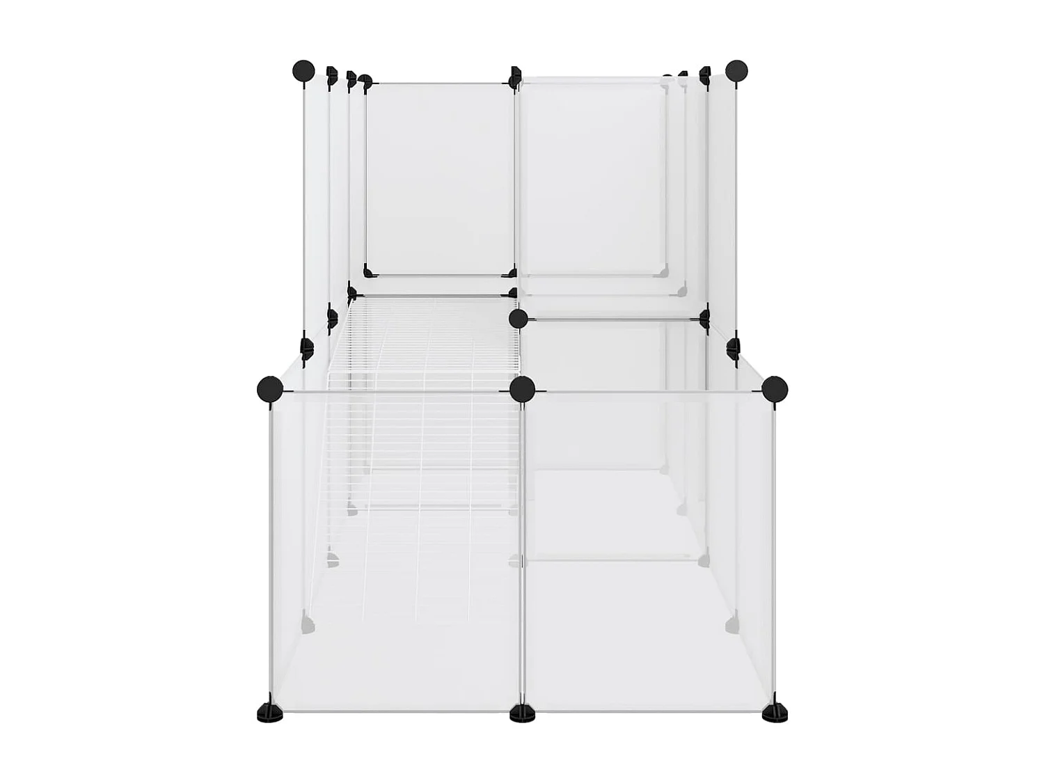 Gaiola para pequenos animais Transparente 142x74x93 cm PP e Aço