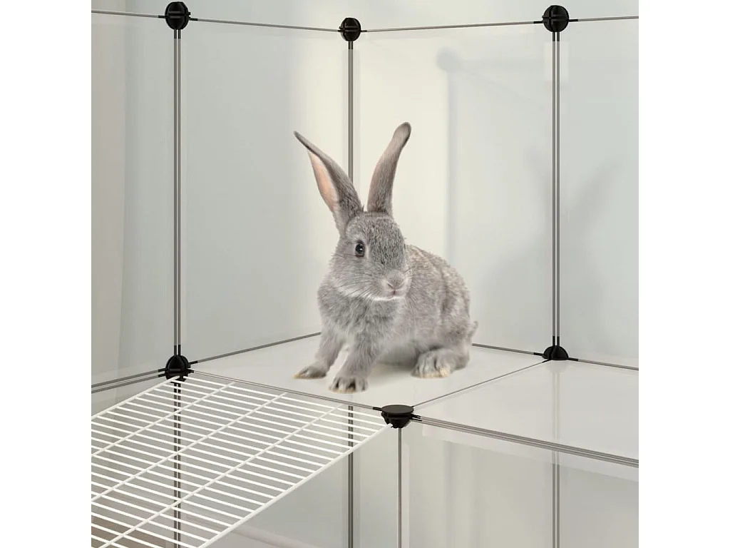 Gaiola para pequenos animais Transparente 142x74x93 cm PP e Aço