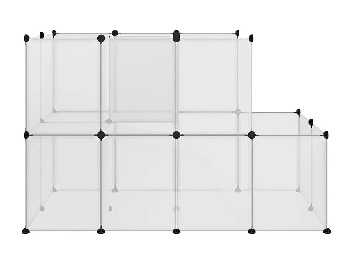 Cage pour petits animaux Transparent 142x74x93 cm PP et Acier