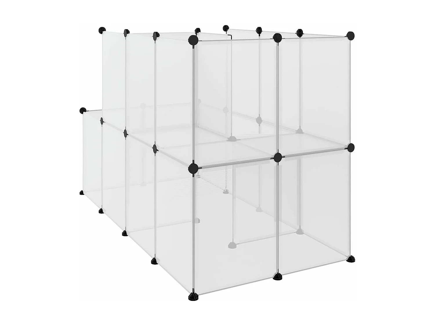 Cage pour petits animaux Transparent 142x74x93 cm PP et Acier