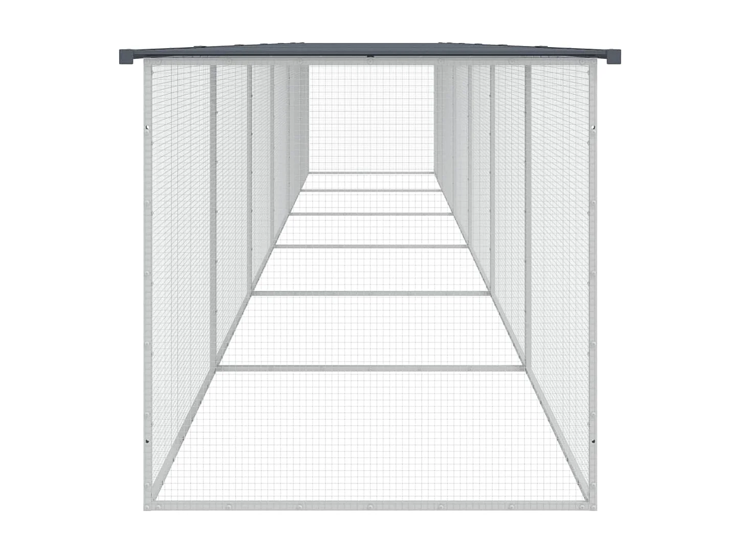 Poulailler avec toit anthracite 603x98x90 cm acier galvanisé