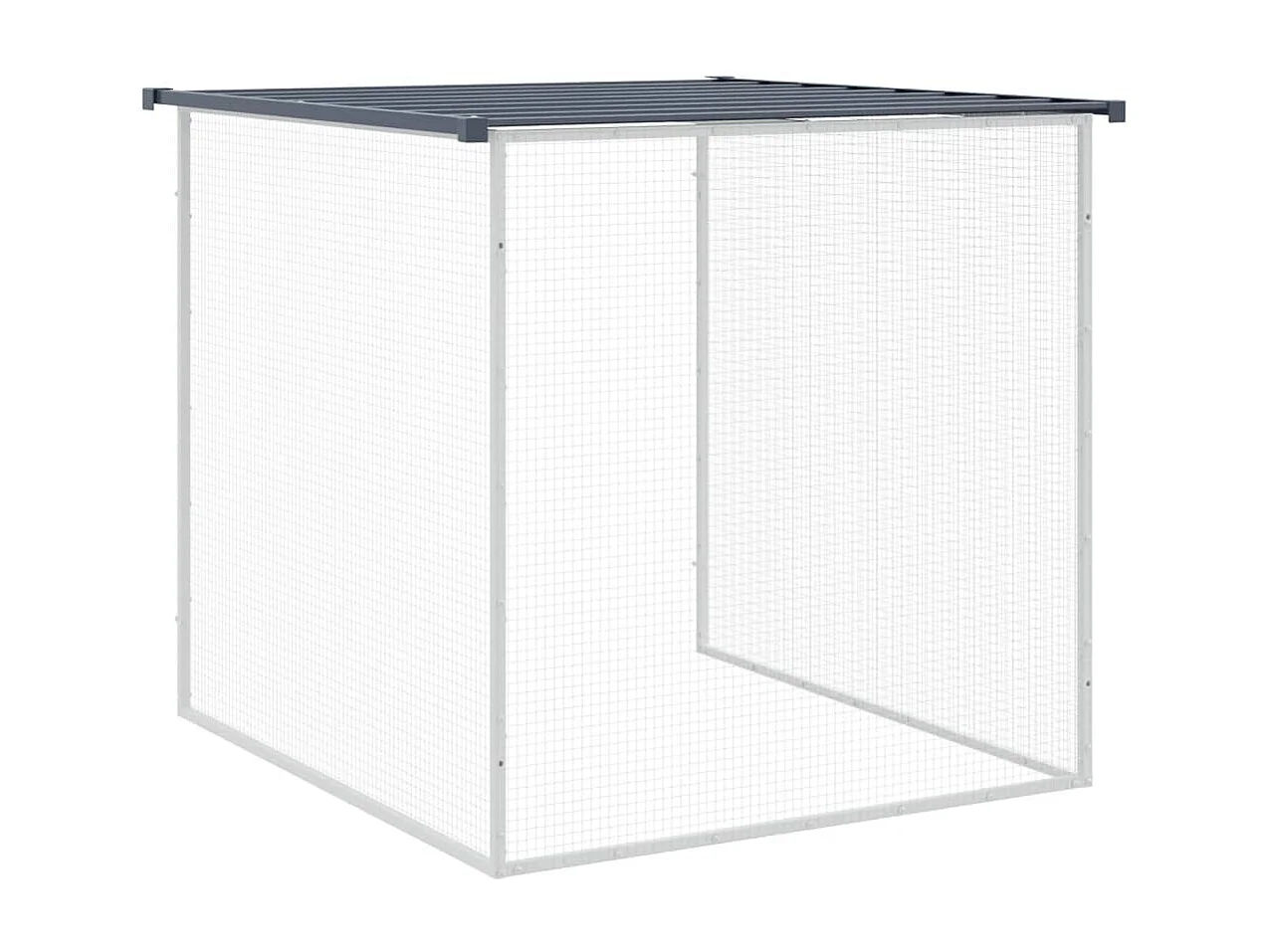 Poulailler avec toit anthracite 603x98x90 cm acier galvanisé