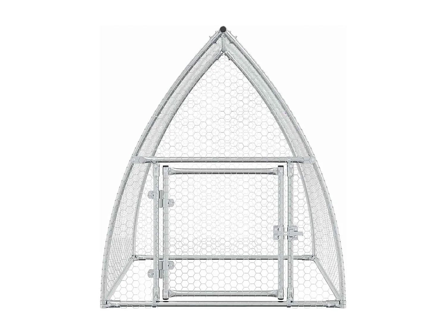 Gaiola de galinha prateada 100x105x120 cm aço galvanizado