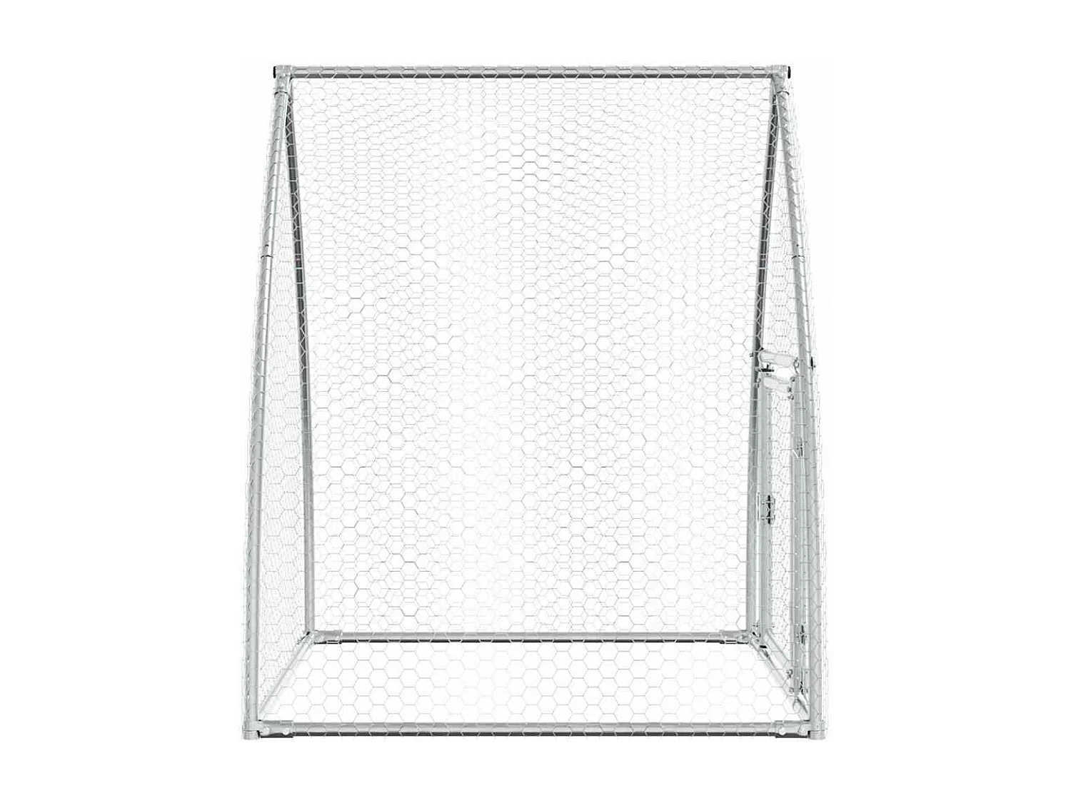 Gaiola de galinha prateada 100x105x120 cm aço galvanizado