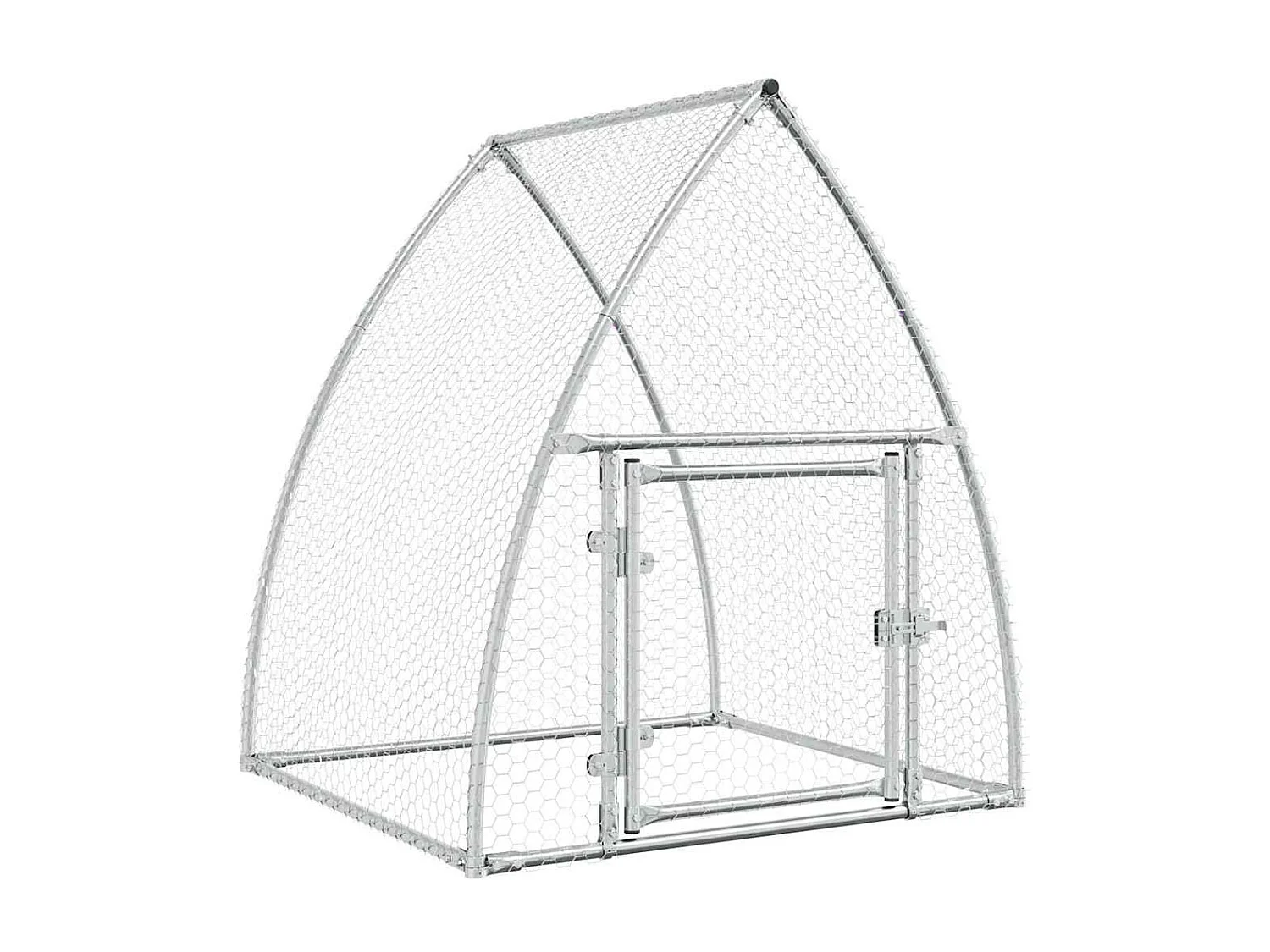 Cage pour poules argenté 100x105x120 cm acier galvanisé