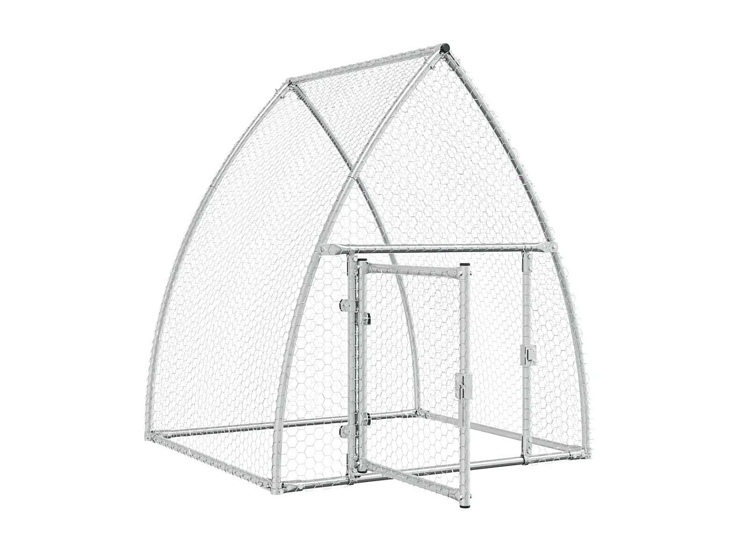 Cage pour poules argenté 100x105x120 cm acier galvanisé