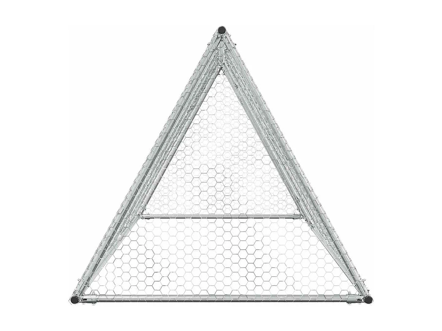 Zilveren kippenhok 200x105x91 cm gegalvaniseerd staal