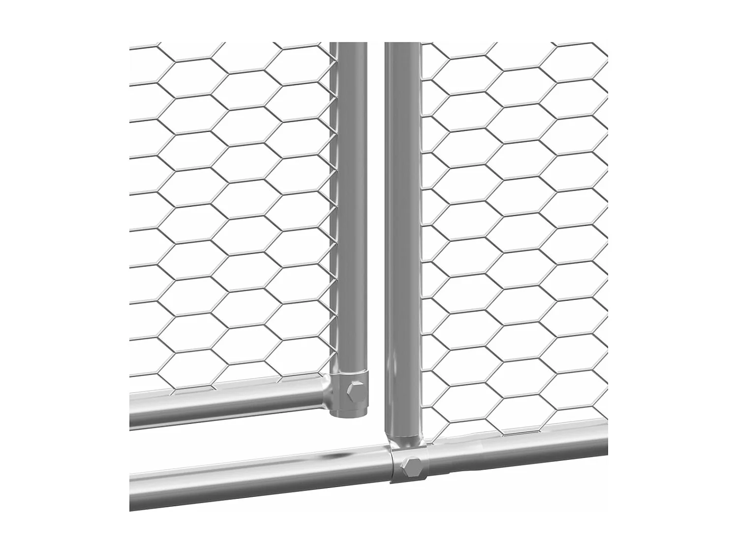 Gallinero exterior 2x8x2 m Acero galvanizado